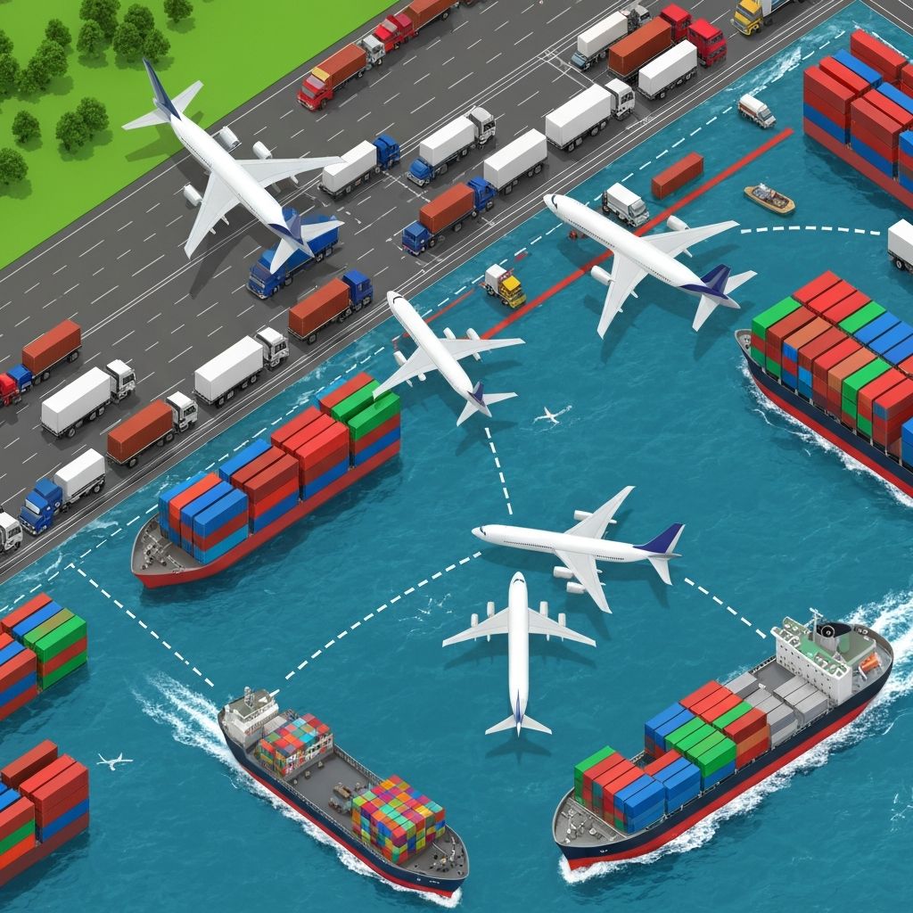 Global shipping logistics network