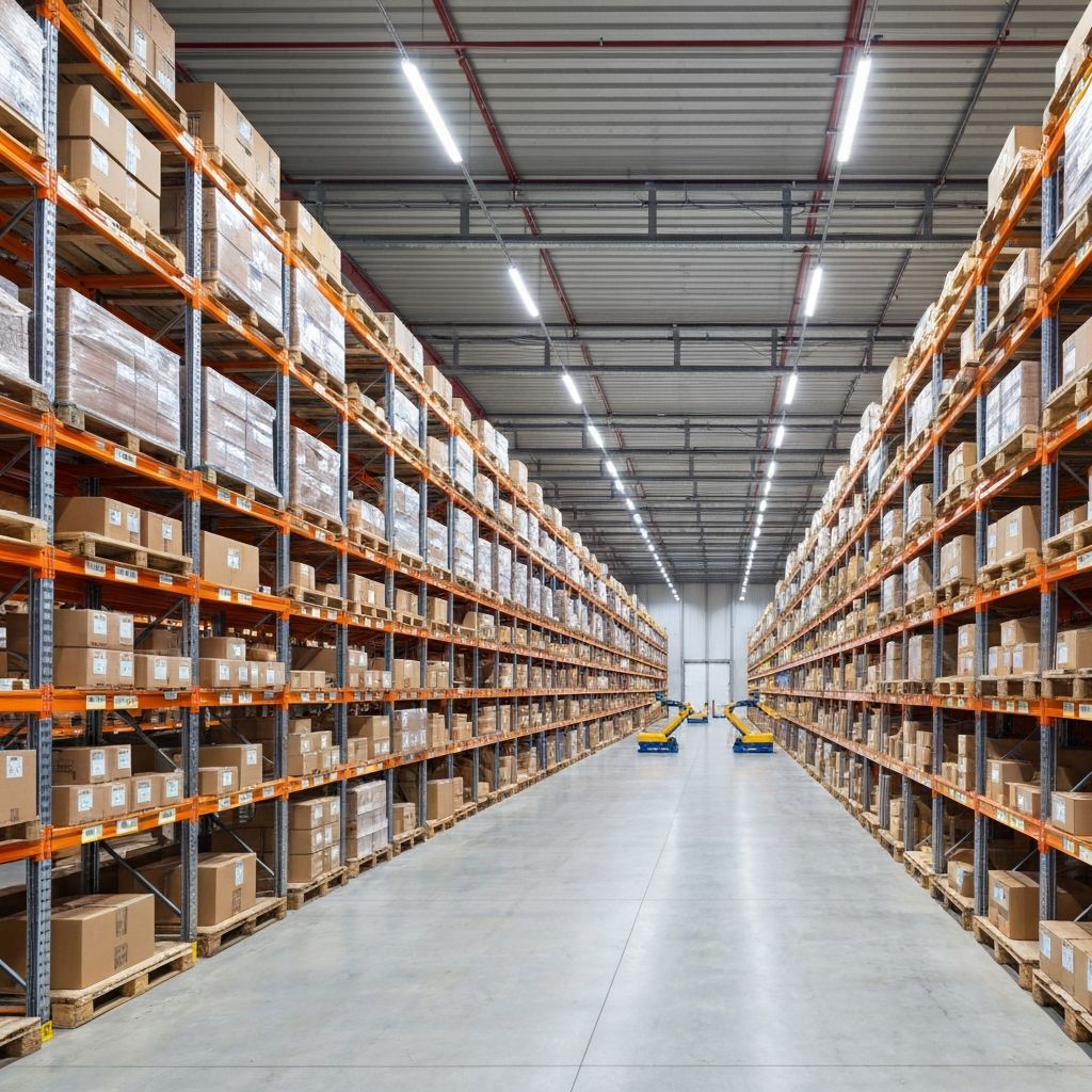 Modern logistics warehouse interior
